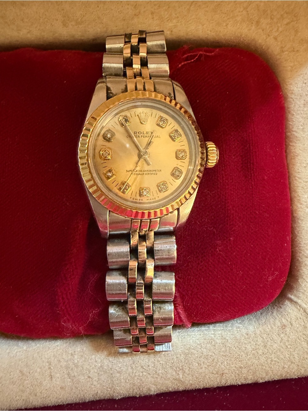 Rolex Women's Two-Tone Gold and Silver Dial Bracelet Watch - Picture 4 of 10